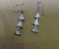 silver drop earrings