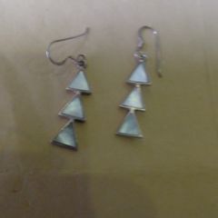 silver drop earrings