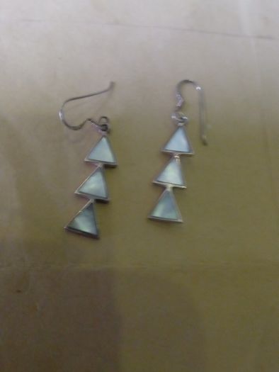 silver drop earrings