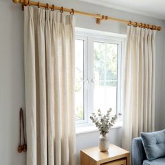 Rustic 2 m curtain pole wooden