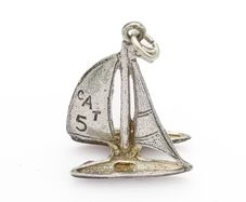 Sterling Silver Sailboat Charm Pendant