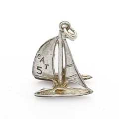 Sterling Silver Sailboat Charm Pendant