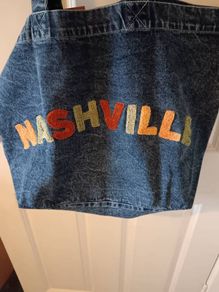 large denim bag