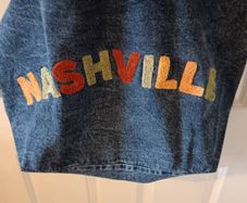 large denim bag