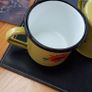Two Beautiful Bassano Due Leoni Enameled Metal Vintage Mugs Image 6