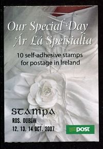 2007 Ireland Stampa Members Souvenir Wedding N Value Self-adhesive Commemorative Stamp Booklet Overprinted for Stampa Mint Never Hinged (MNH)