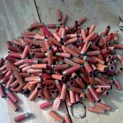 Large quantity of old cardboard cartridges