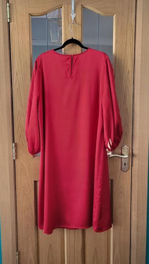Brand new red satin dress, Size 22