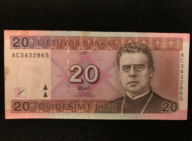 20 Litu banknote from Lithuania 2007