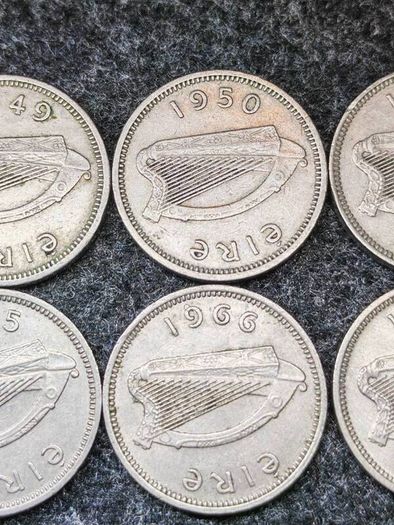 Irish Eire Threepence Leat Reul hare collection FULL DATE RUN 1942 to 1968.