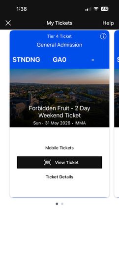 Forbidden fruit ticket