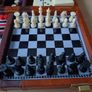 6 in 1 Game Set (Chess Backgammon Draughts Dominos Leather Case Travel Board Game) Image 6