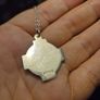 Vintage Old Sterling silver Holy Spirit Religious Medal. Image 4