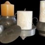 Vintage Arts & Crafts Hammered Pewter Set/Stampeded Image 8