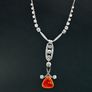 Antique Edwardian Fire Opal & Diamond Necklace Image 4