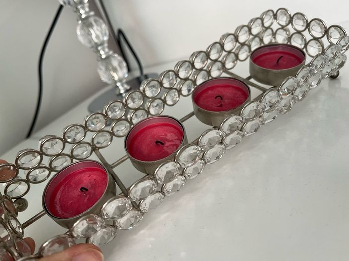 Fancy Crystal Cup Candle Holder
