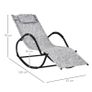 Steel Frame Zero Gravity Rocking Lounge Chair w/ Pillow Grey (FREE SHIPPING) Image 2