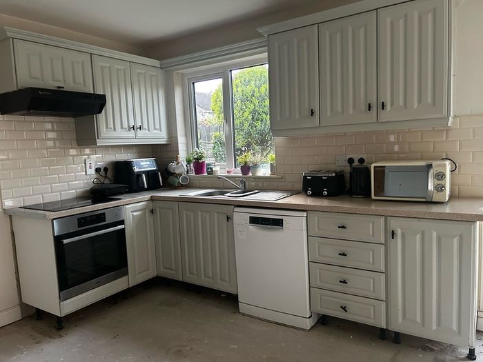 kitchen cabinets and counter top