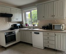 kitchen cabinets and counter top