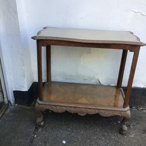 Rare Vintage large ornate 2 tier  trolley on castors