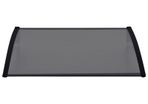 Door Canopy Black 150x80 cm PC