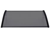 Door Canopy Black 150x80 cm PC