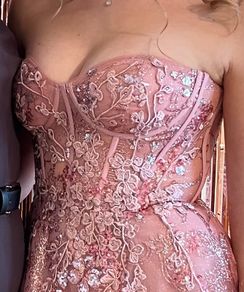 Stunning Pink Sequin & Embroidered Debs / Prom Dress