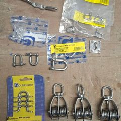Stainless marine swivels, shackles etc