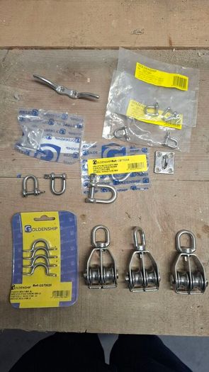 Stainless marine swivels, shackles etc