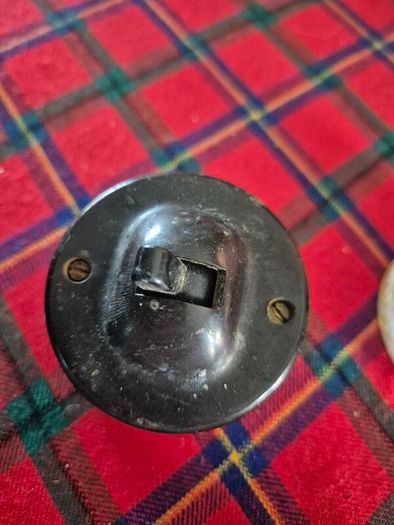 Vintage 3 bakelite original salvaged light switches