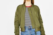 Bershka khaki bomber jacket size S UK8 EU36 Postage included