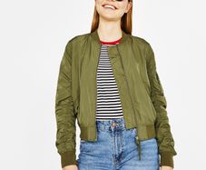 Bershka khaki bomber jacket size S UK8 EU36 Postage included