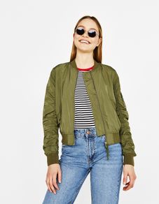 Bershka khaki bomber jacket size S UK8 EU36 Postage included