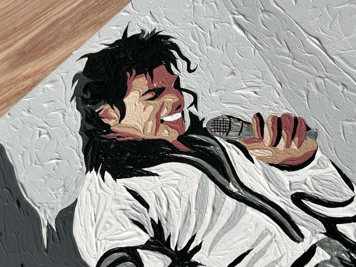 Michael Jackson King of Pop iconic acrylic canvas painting music icon