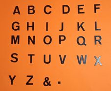 Sign plastic letters