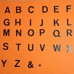 Sign plastic letters