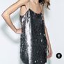 ZARA Silver Sequin Dress Image 2