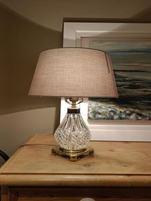 table lamp hand cut glass