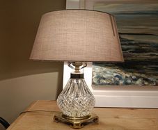 table lamp hand cut glass