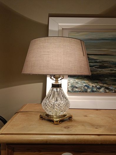 table lamp hand cut glass