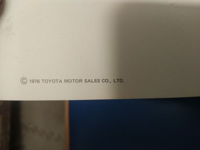Toyota Corolla Owner's Manual 1976