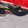 S Oliver Grey Patent Quirky Sling back Shoes Image 2
