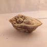 vintage ceramic two mouse sleeping in nut shell antique ceramic Pottery figurine Image 3
