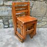 Set of 3 antique Oak childs chairs. Image 5