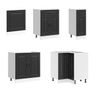11 Piece Kitchen Cabinet Set Black Image 5