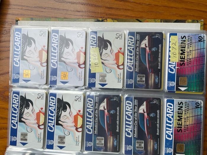 Call cards Irish all me doubles start at 1 euro each most are 2 euro each
