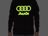 Audi logo sweatshirt glow in the dark sweatshirt audi logo glow jumper audi logo