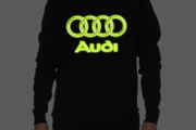 Audi logo sweatshirt glow in the dark sweatshirt audi logo glow jumper audi logo