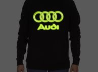 main image for ad Audi logo sweatshirt glow in the dark sweatshirt audi logo glow jumper audi logo