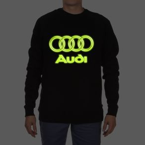 Audi logo sweatshirt glow in the dark sweatshirt audi logo glow jumper audi logo